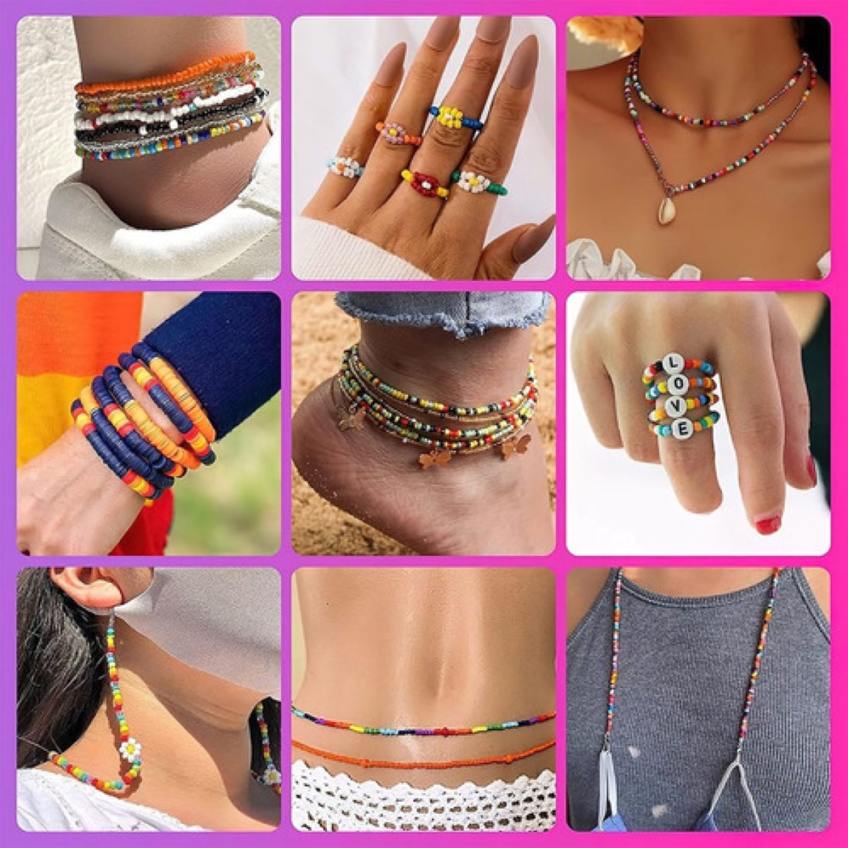 Set Bricolaje De Cuentas Para Hacer Pulseras 30000+ Unidades