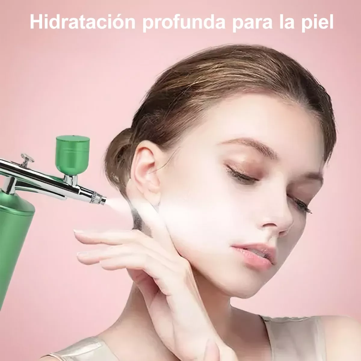 Kit De Aerógrafo Profesional Recargable Inalámbrico Portátil Verde