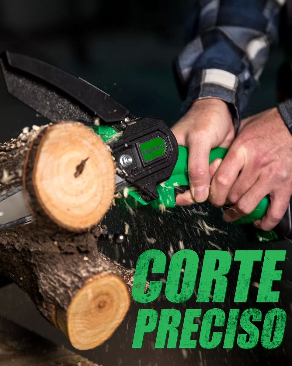 Motosierra Eléctrica Inalámbrica 6'' Con 2 Baterías Anirona.