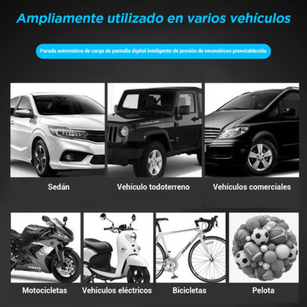 Compresor De Aire Pretul Bomba Inteligente Inflador Portatil Coches