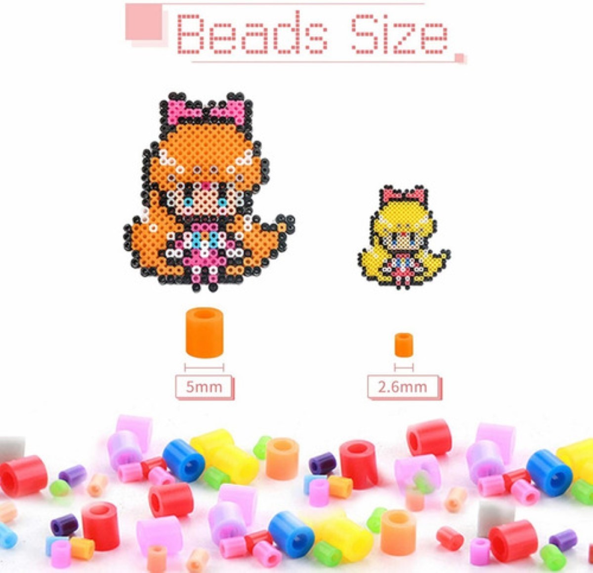 Kit Hama Beads 5mm Cuentas Planchar (20 Colores) 3600pzs