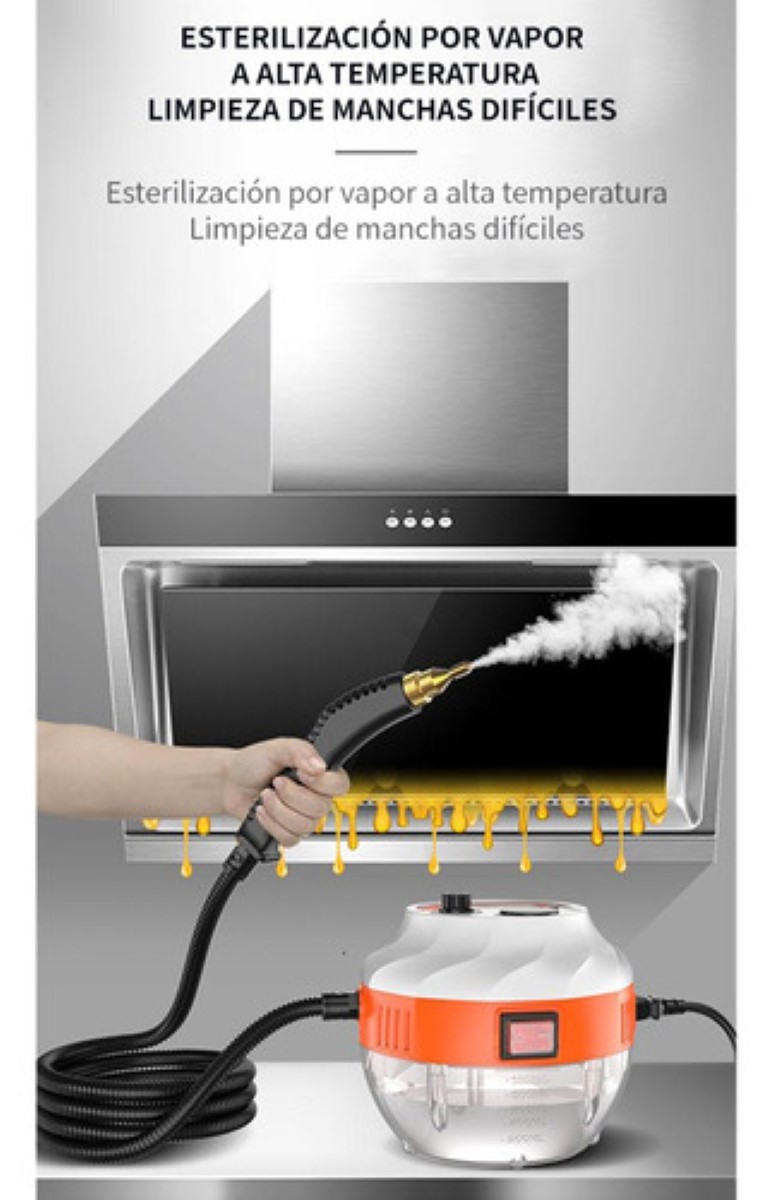 Limpiador A Vapor De Alta Temperatura Y Alta Presión De 2800 Redondo Transparente/naranja