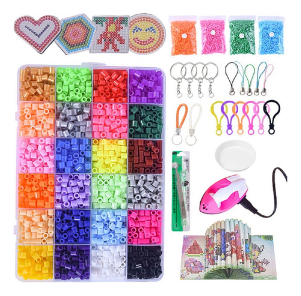 Kit Hama Perl Lote Mini Hama Beads De 2.6 Mm 48000 Piezas
