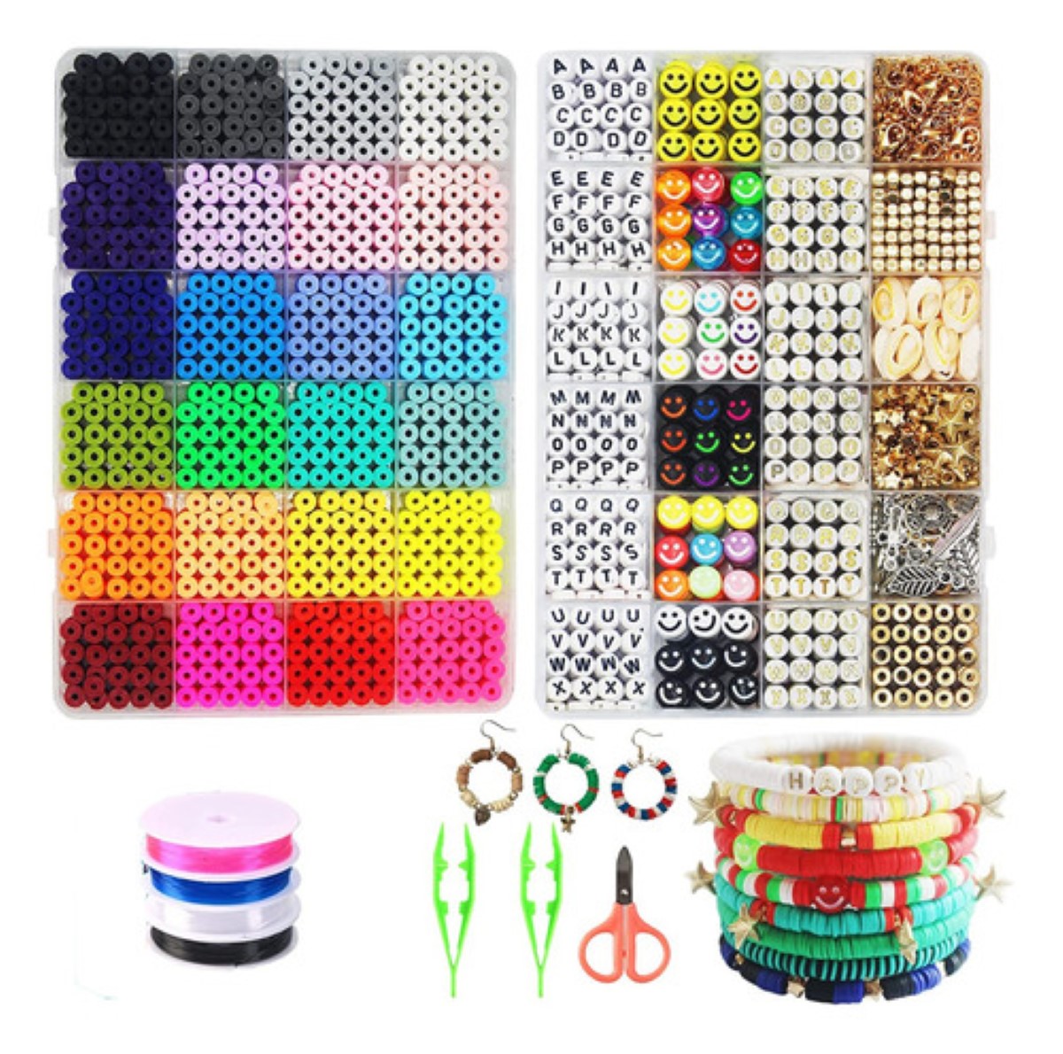 Cuentas Para Pulseras, 6000 Kit Para Hacer Pulseras Cuentas