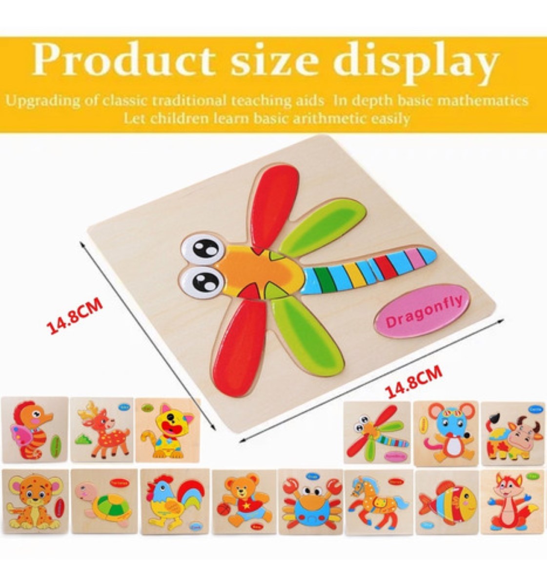 Rompecabezas Figuras Surtidas Para Niños Pequeños Madera 14 pzs