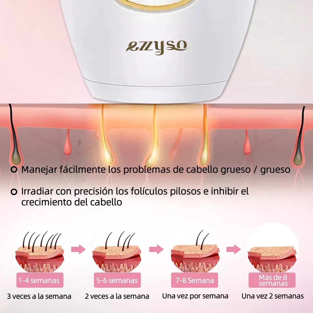 Máquina de depilación láser portátil sin dolor con conjunto de