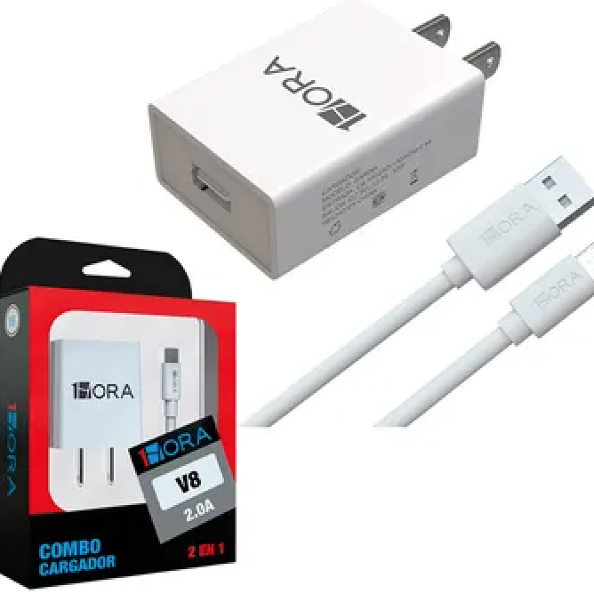 Paquete 3 Cargadores 1 Hora 1x MicroUSB, 1x Tipo C, 1x Lightning Blanco Combo Pack Kit Set