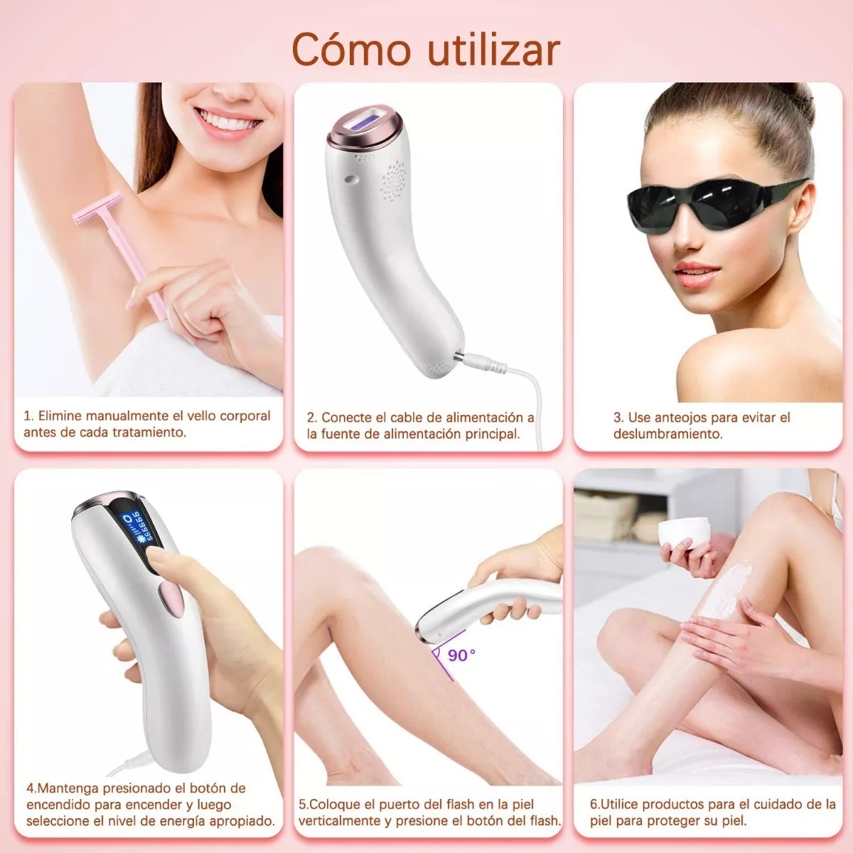 Depiladora Permanente Láser Flashes Facial Y Corpora