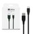 Paquete 2 Cables 1 Hora 2m 1x MicroUSB, 1x Tipo C Blanco Combo Pack Kit Set