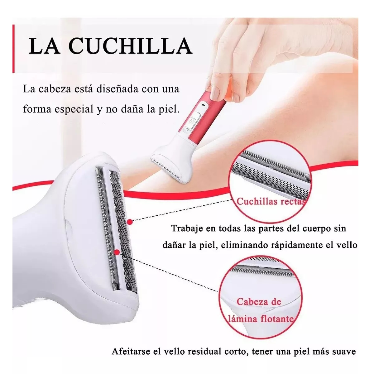 Depiladora Facial Eléctrica Recargable Para Mujeres