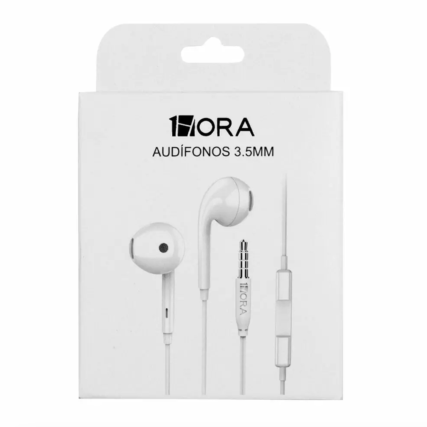 Paquete 3 Audifonos 1 hora 1x Pastilla + 2x Goma Cable Auxiliar Blanco Combo Pack Kit Set