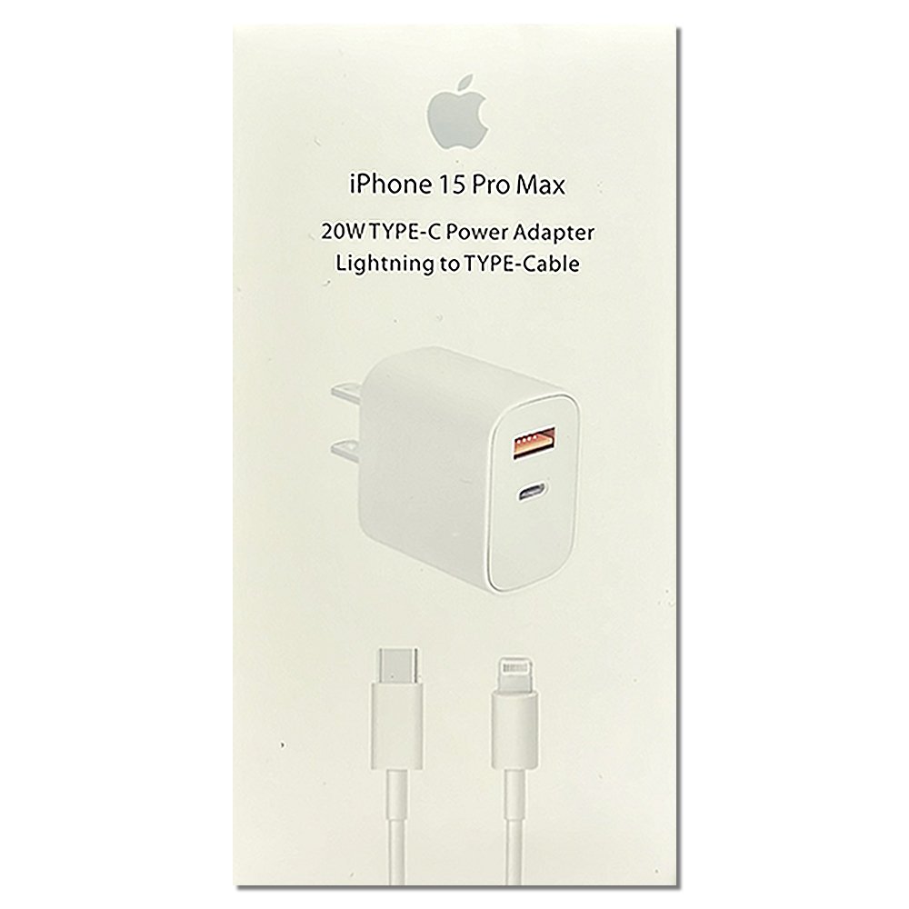 Cargador Carga Rápida 45w + Cable Para iPhone 15/ Pro/ Max