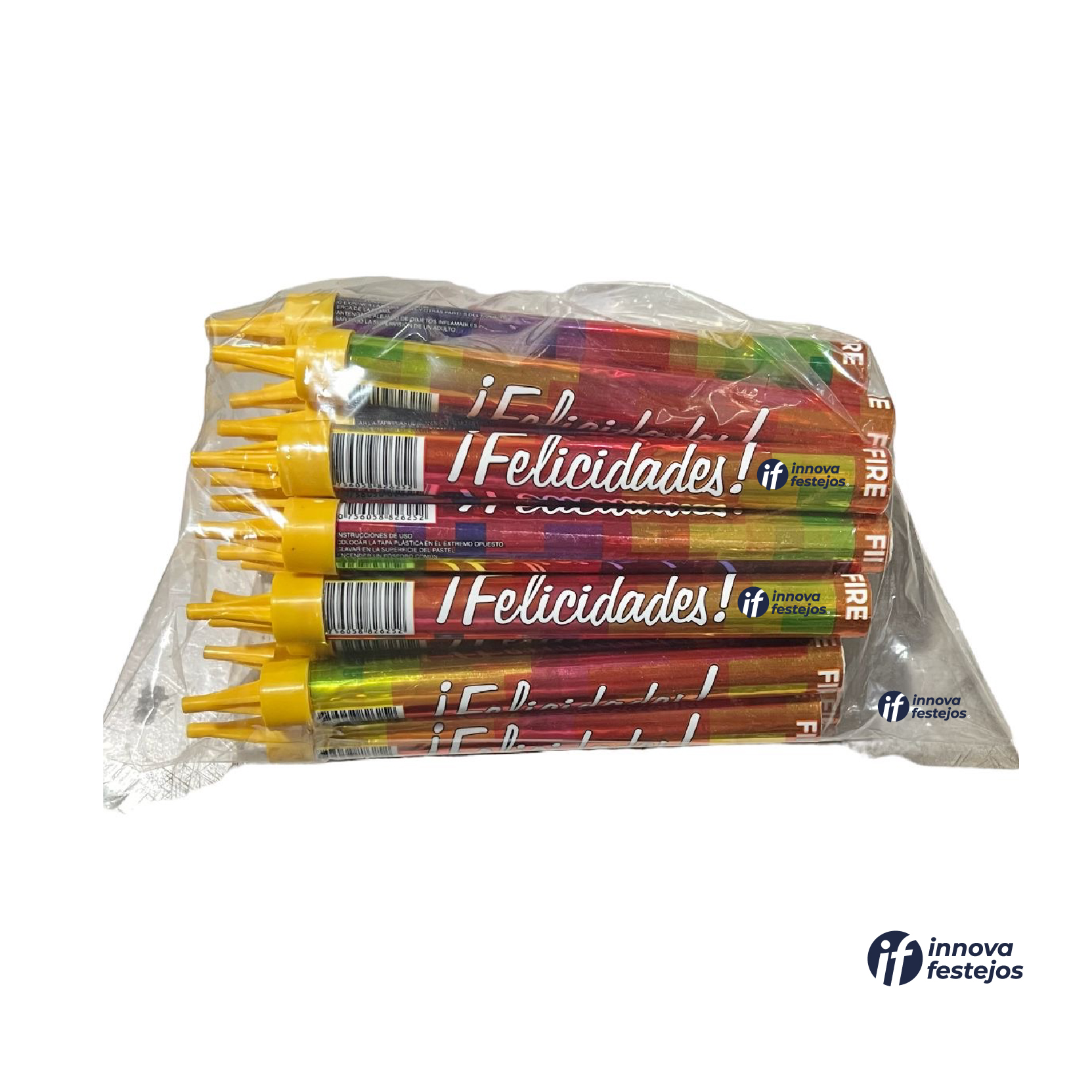 Vela Mágica Pentacolor De 14 Cm. Paquete De 25 - Innova