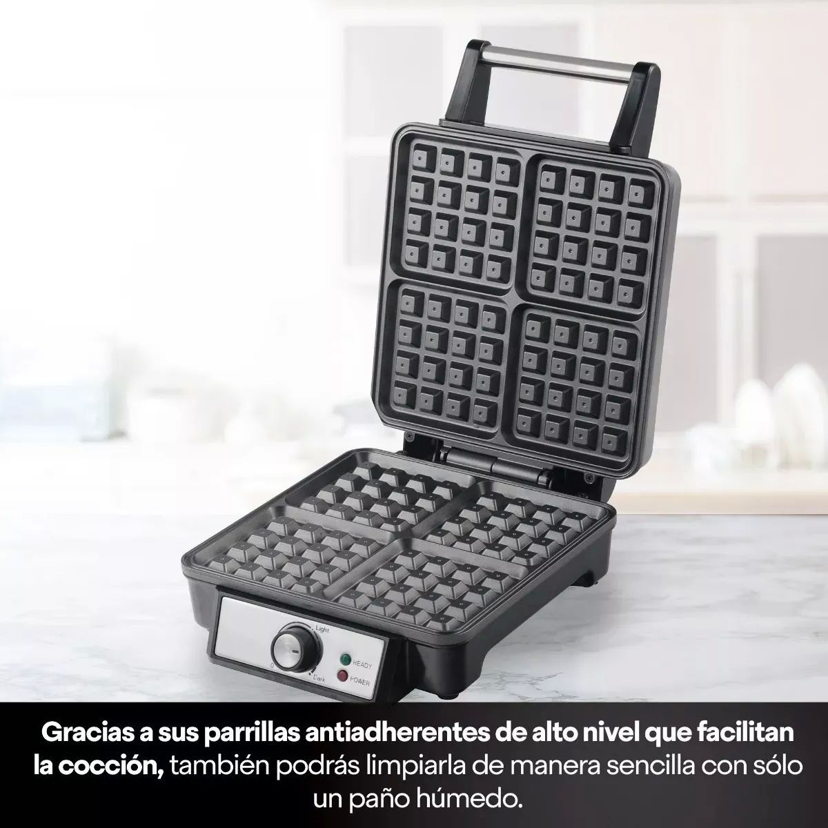 Wafflera Belga Heat+ Premium 4 Rebanadas Acero Masterchef 4.7 Calificación 4.5 de 5 (224)