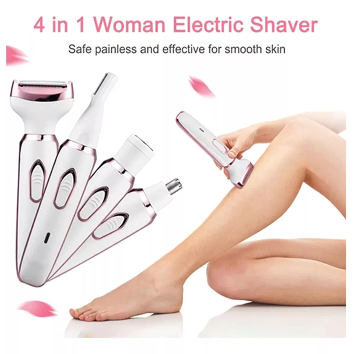 Depiladora Electrica Recargable De Facial Para Mujer 4 En 1