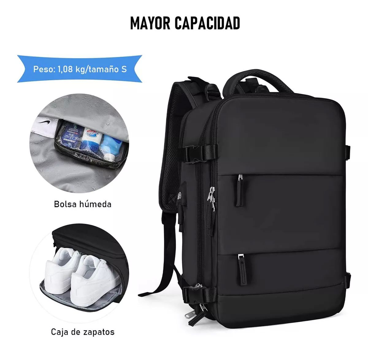 Mochila Para Portátil Escolar/de Viaje Degran Capacidad 35l