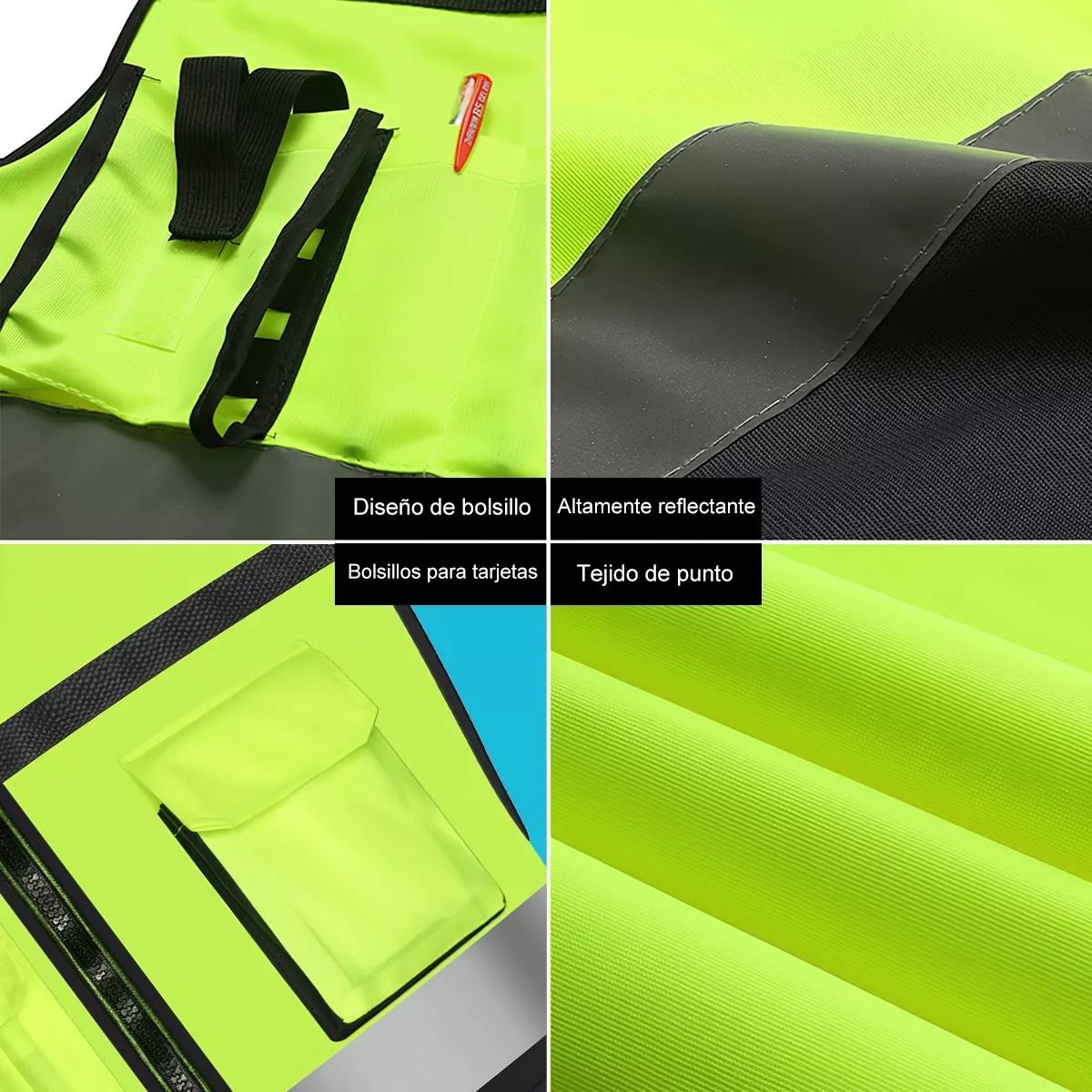 Chaleco De Seguridad Industrial Reflejante Alta Visibilidad
