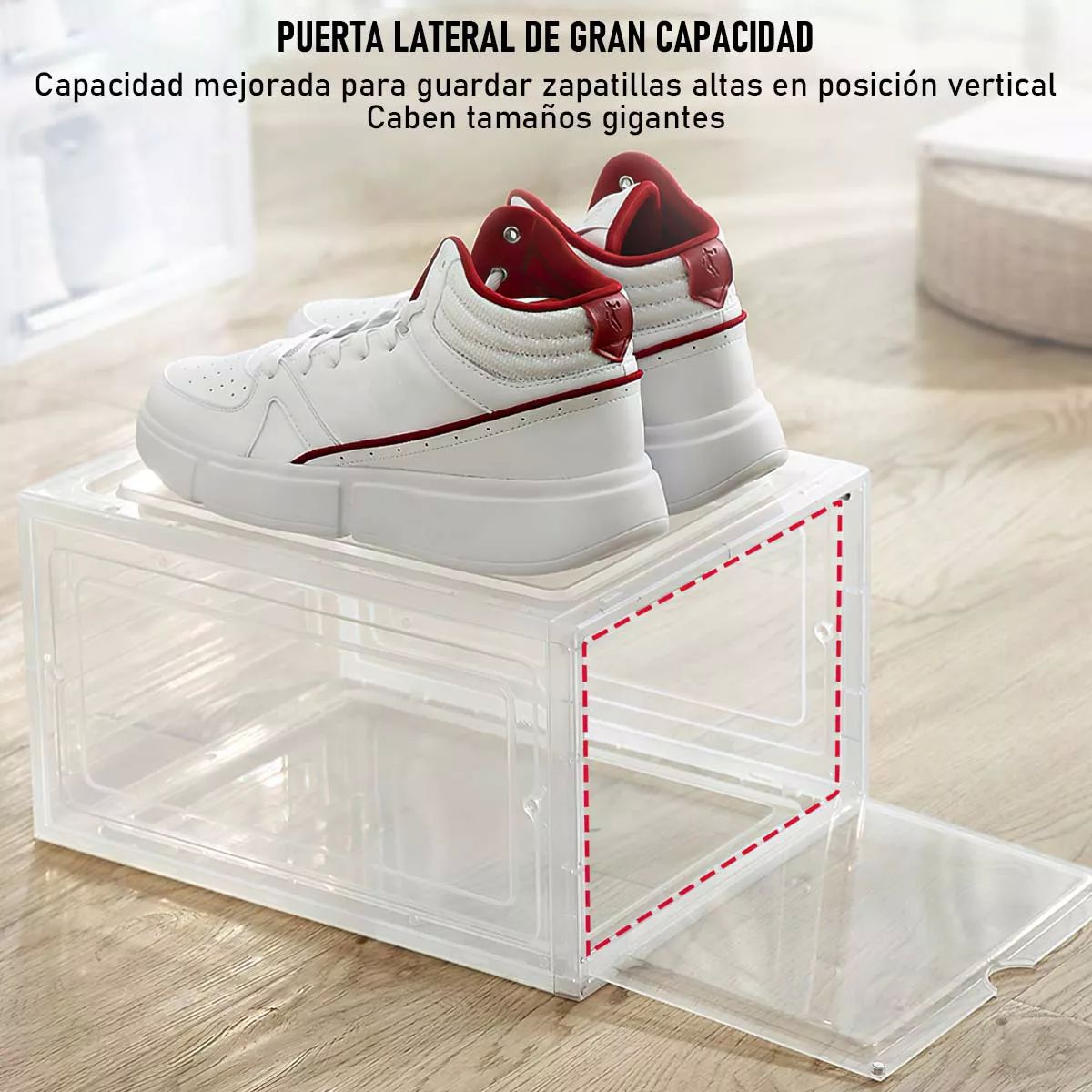 12piezas Zapatero Magnético Apilable Plástico Duro Reforzado.