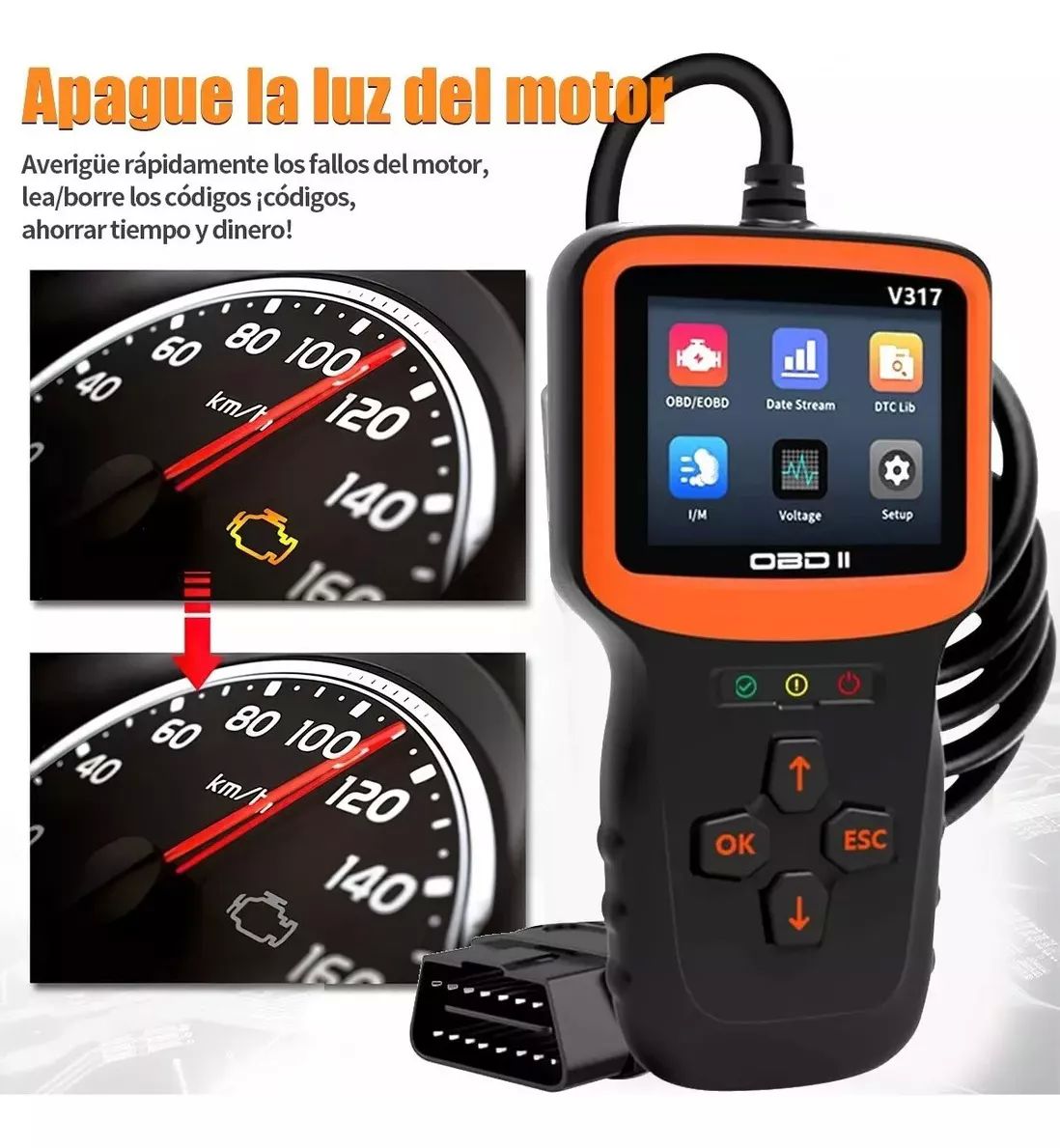 Escaner Launch Elm327 Automotriz Obd2 Motor Universal
