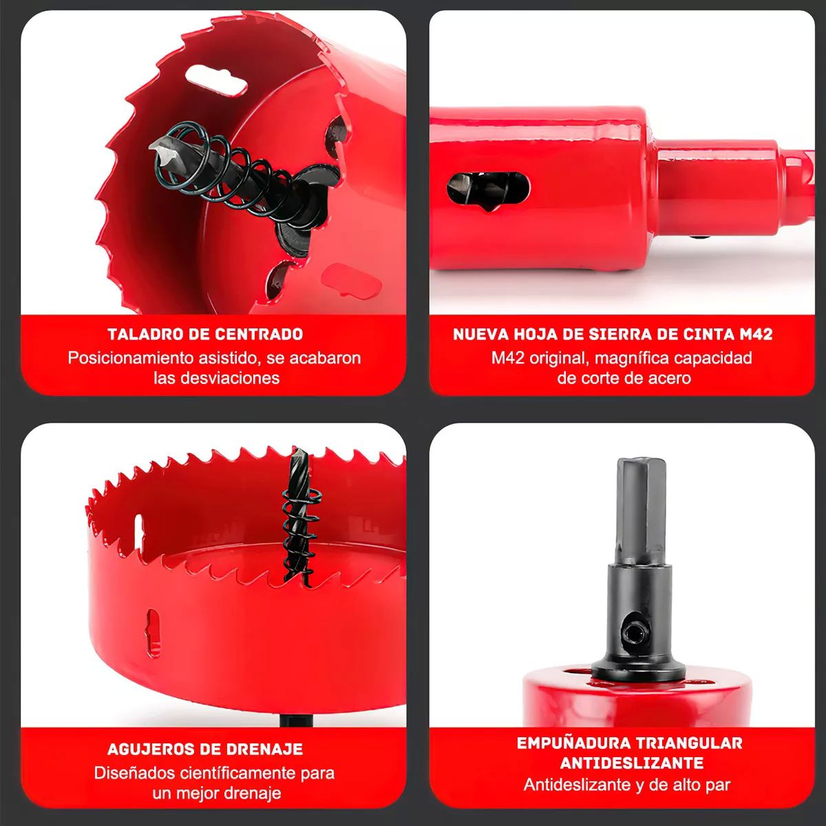 15 Brocas Sierras Corta Circulo Metal 14-70mm Hss Acero Inox