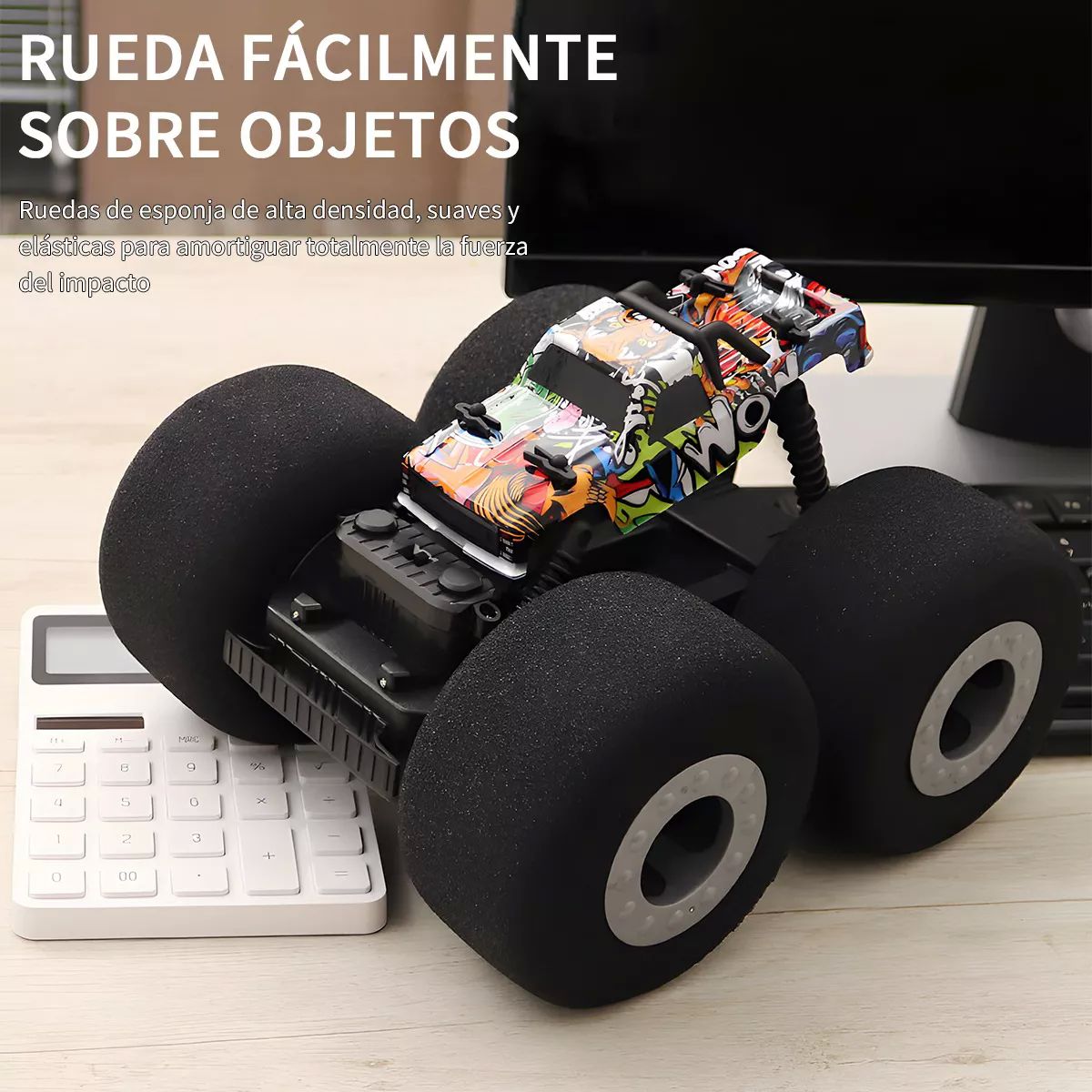 Coche Control Remoto Acrobacia 360 Con Neumáticos De Espuma