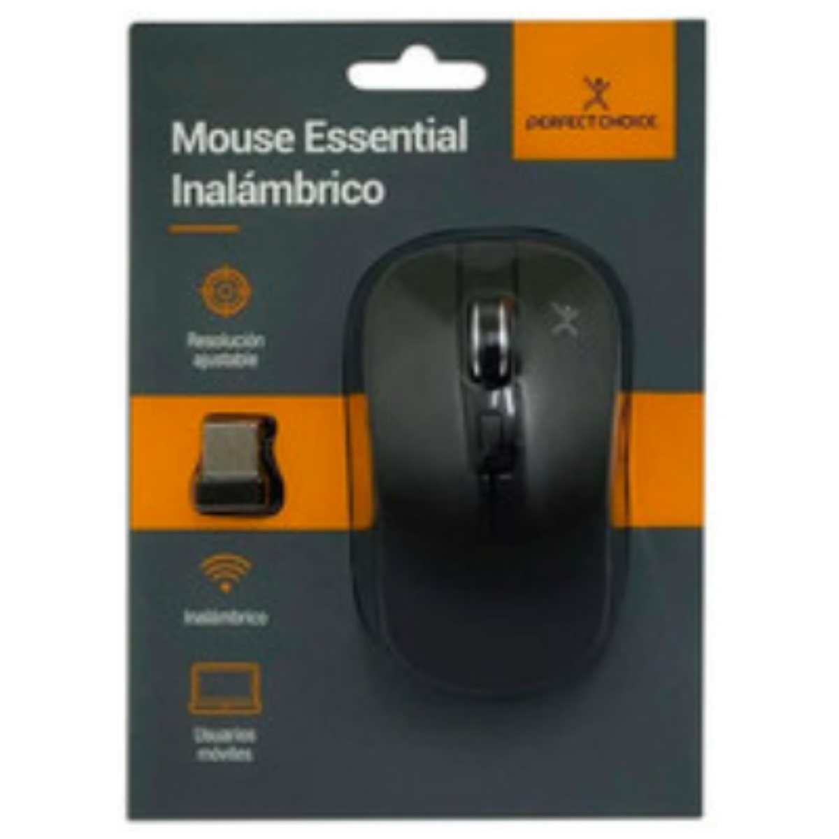 Mouse Perfect Choice Óptico Essentials PC-044758 Inalámbrico USB 1600DPI
