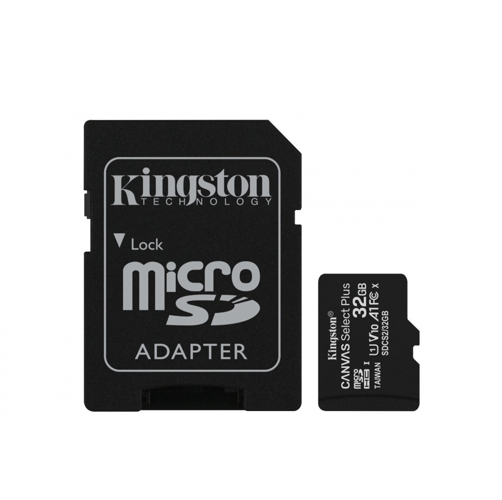 Memoria Flash Kingston Canvas Select Plus, 32GB MicroSDHC UHS-I Clase 10, con Adaptador