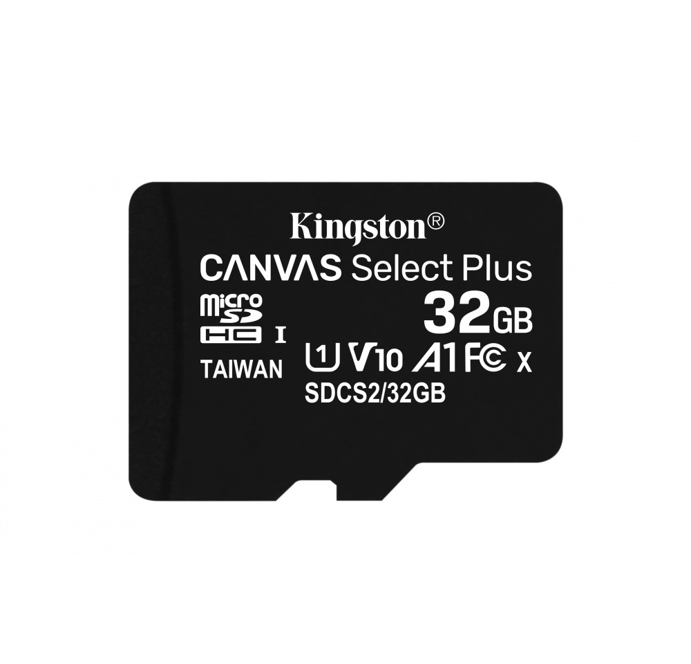 Memoria Flash Kingston Canvas Select Plus, 32GB MicroSDHC UHS-I Clase 10, con Adaptador