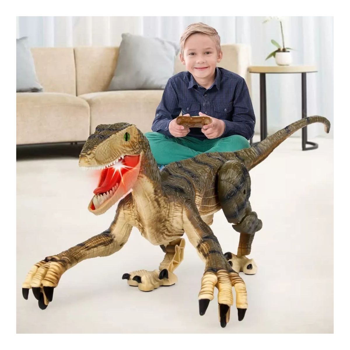 Dinosaurio A Control Remoto Con Luz, Rugido Y Efecto De Vapor – Figura Jurásica Que Camina Y Baila, Regalo De Cumpleaños Para Niños
