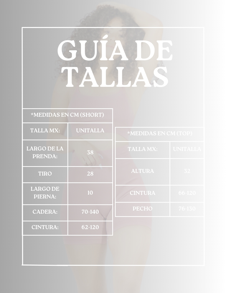 Conjunto Dama Set 2 Piezas Short Biker Y Top Anticelulitis