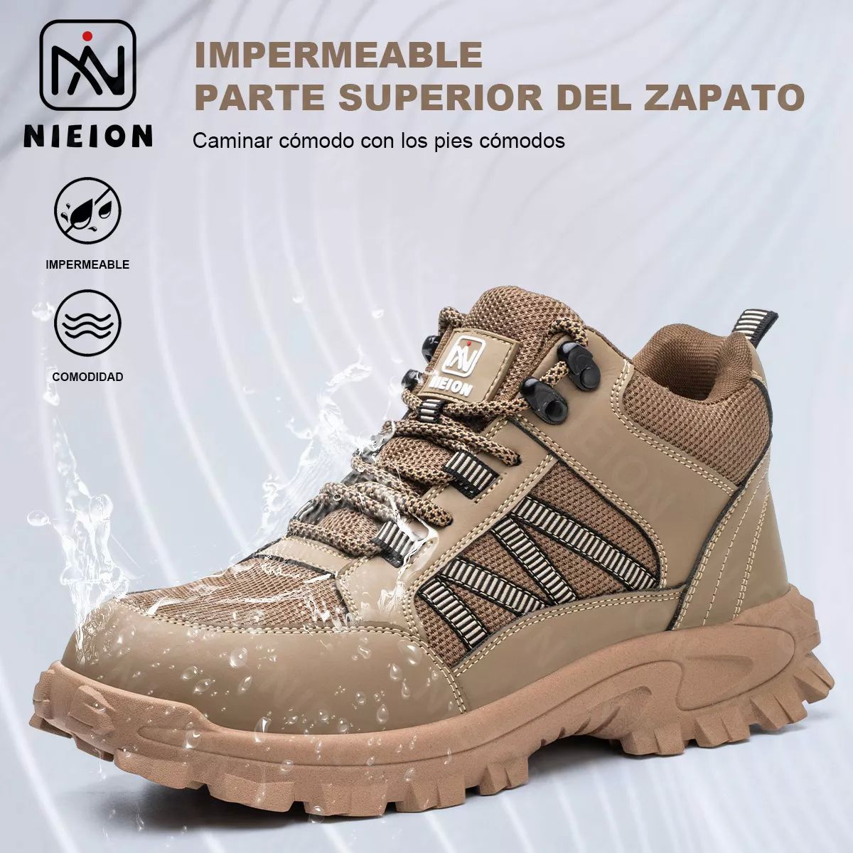 Tenis De Seguridad Industrial Zapatos Trabajo Botas Nieion TALLA 27 color MARRÓN