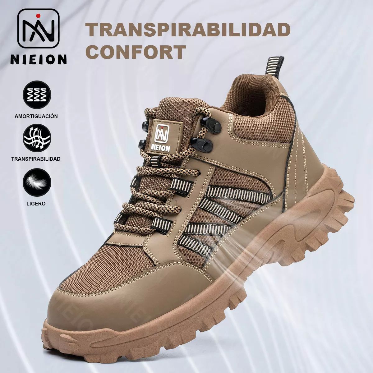 Tenis De Seguridad Industrial Zapatos Trabajo Botas Nieion TALLA 27 color MARRÓN