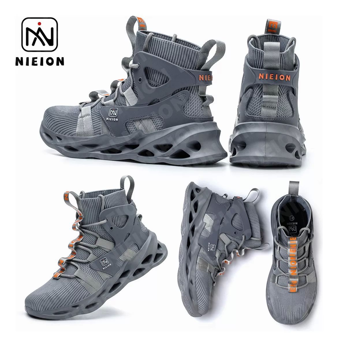 Tenis De Seguridad Zapatos Trabajo Anti-pinchazos Nieion TALLA 27 color GRIS
