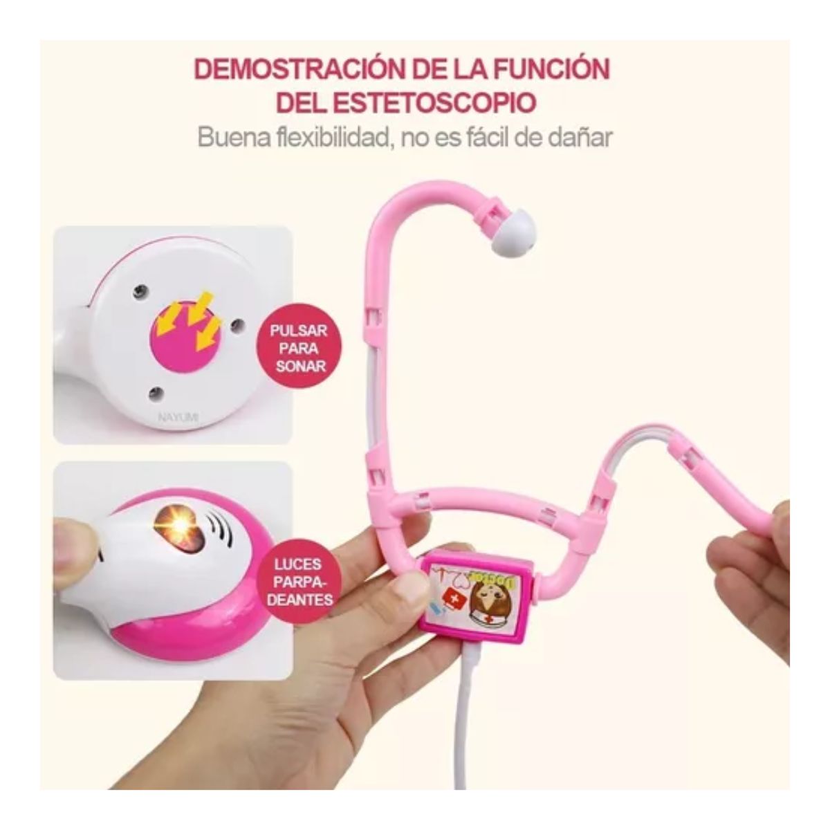 Set 35 Juguetes De Doctor Medicina Ambulancia Rol Para Niños, Rosa