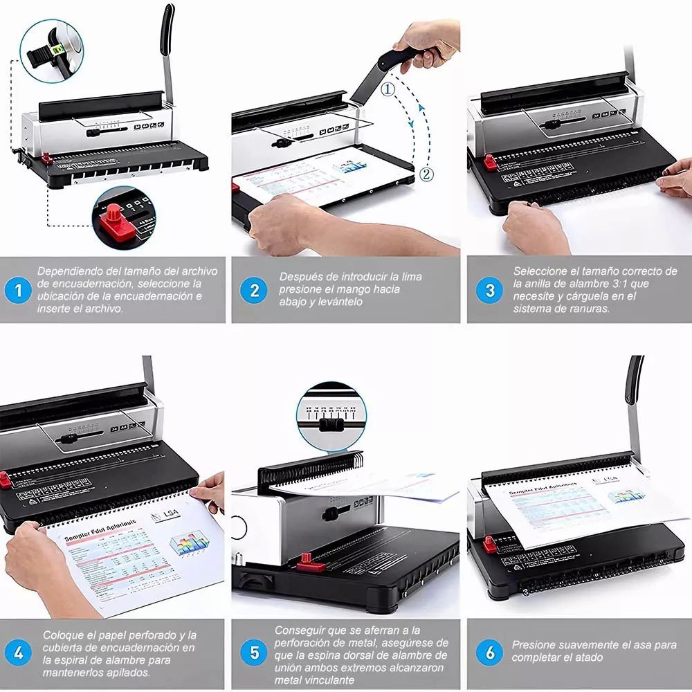 Encuadernadora Espiral Plástico Arillometálico+234accesorios