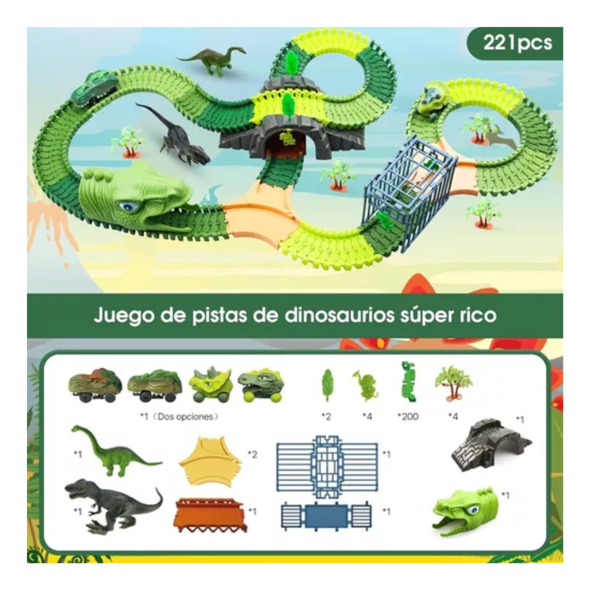 Juguetes De Dinosaurios Pista Para Niños Lab.G