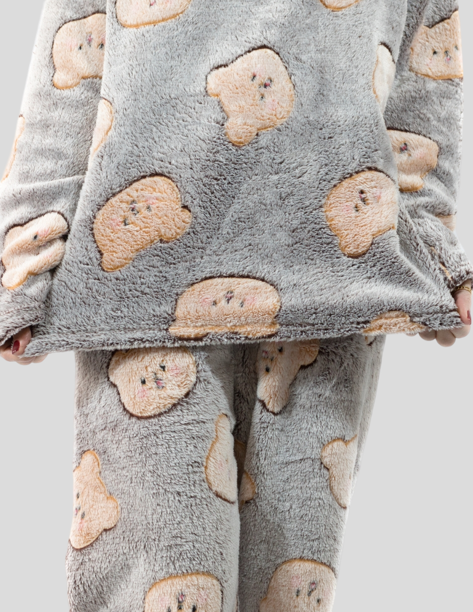 Pijamas de Invierno Mujer Tela Polar Navidad Afelpada Ropa Térmica Polar Fleece Flanel Cosplay Disfraz