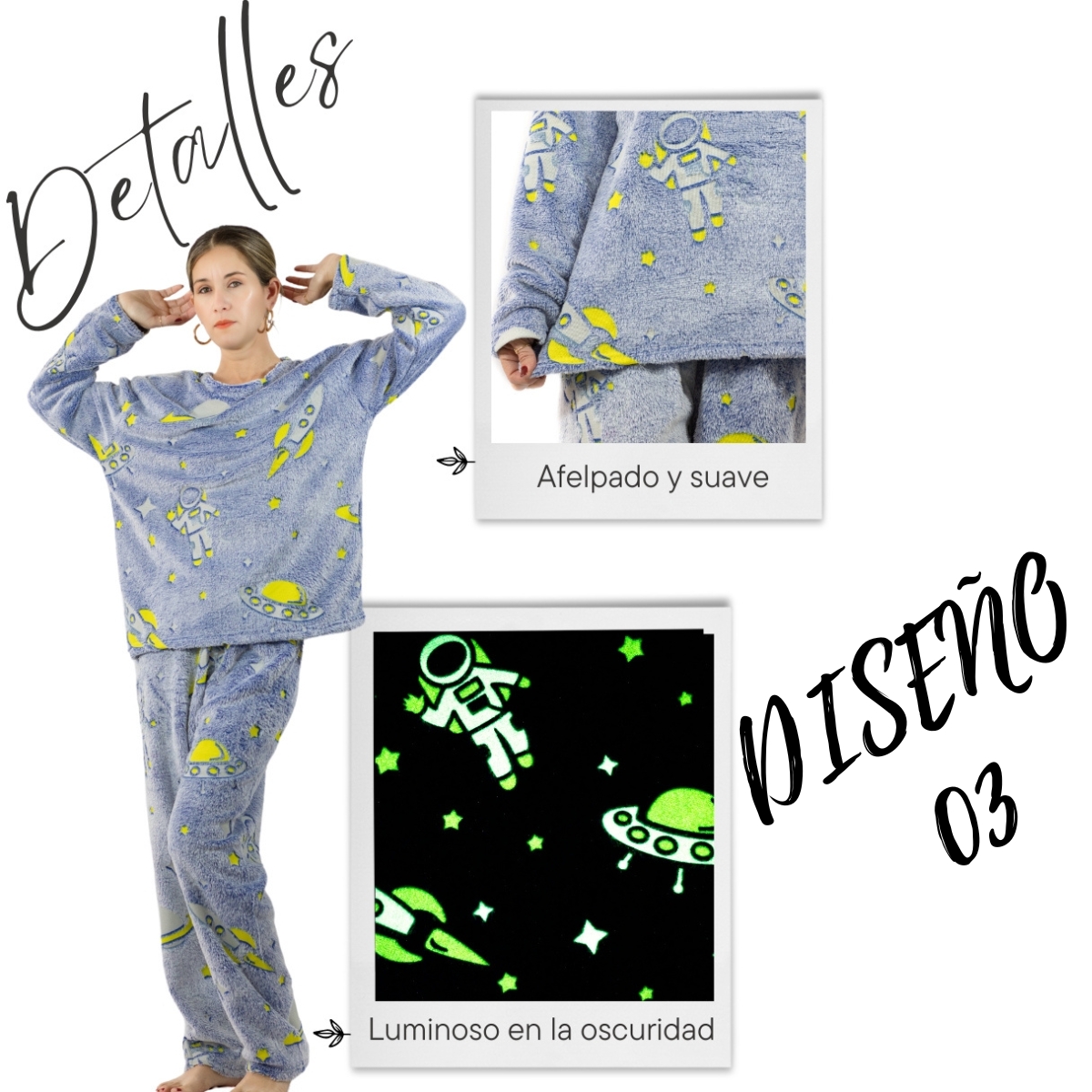 Pijamas de Invierno Mujer Tela Polar Navidad Afelpada Ropa Térmica Polar Fleece Flanel Cosplay Disfraz