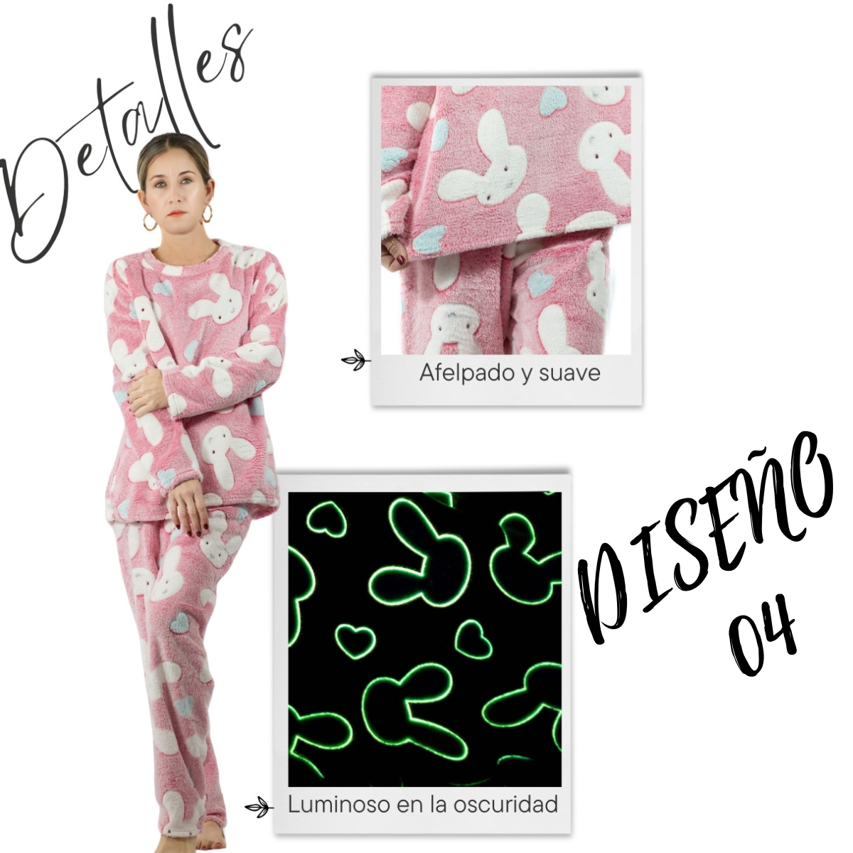 Pijamas de Invierno Mujer Tela Polar Navidad Afelpada Ropa Térmica Polar Fleece Flanel Cosplay Disfraz