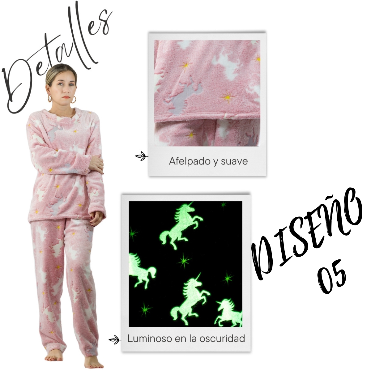 Pijamas de Invierno Mujer Tela Polar Navidad Afelpada Ropa Térmica Polar Fleece Flanel Cosplay Disfraz