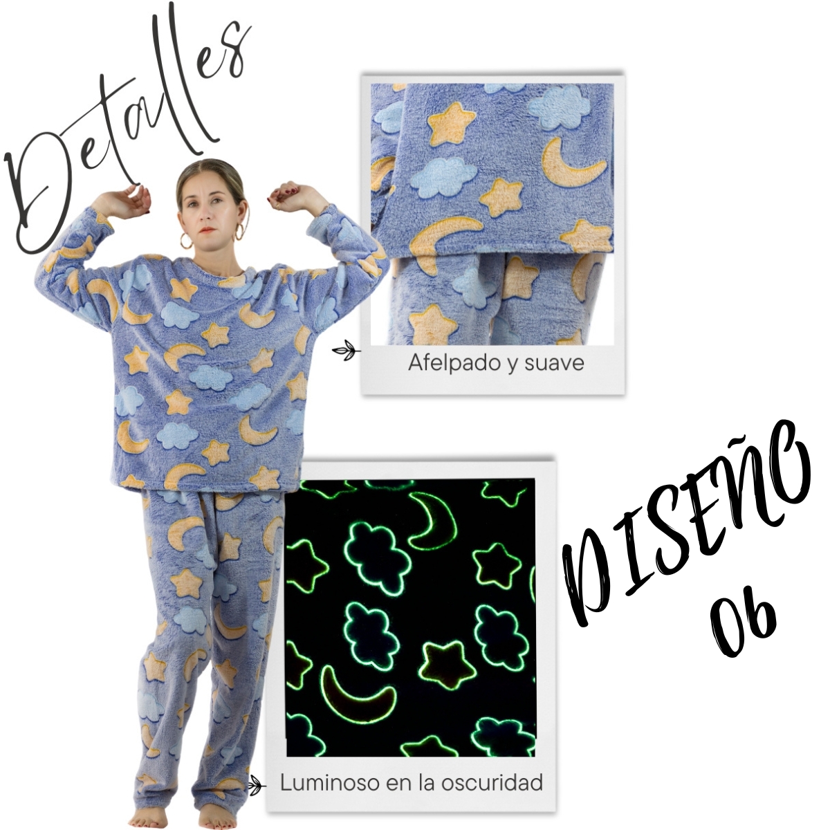 Pijamas de Invierno Mujer Tela Polar Navidad Afelpada Ropa Térmica Polar Fleece Flanel Cosplay Disfraz