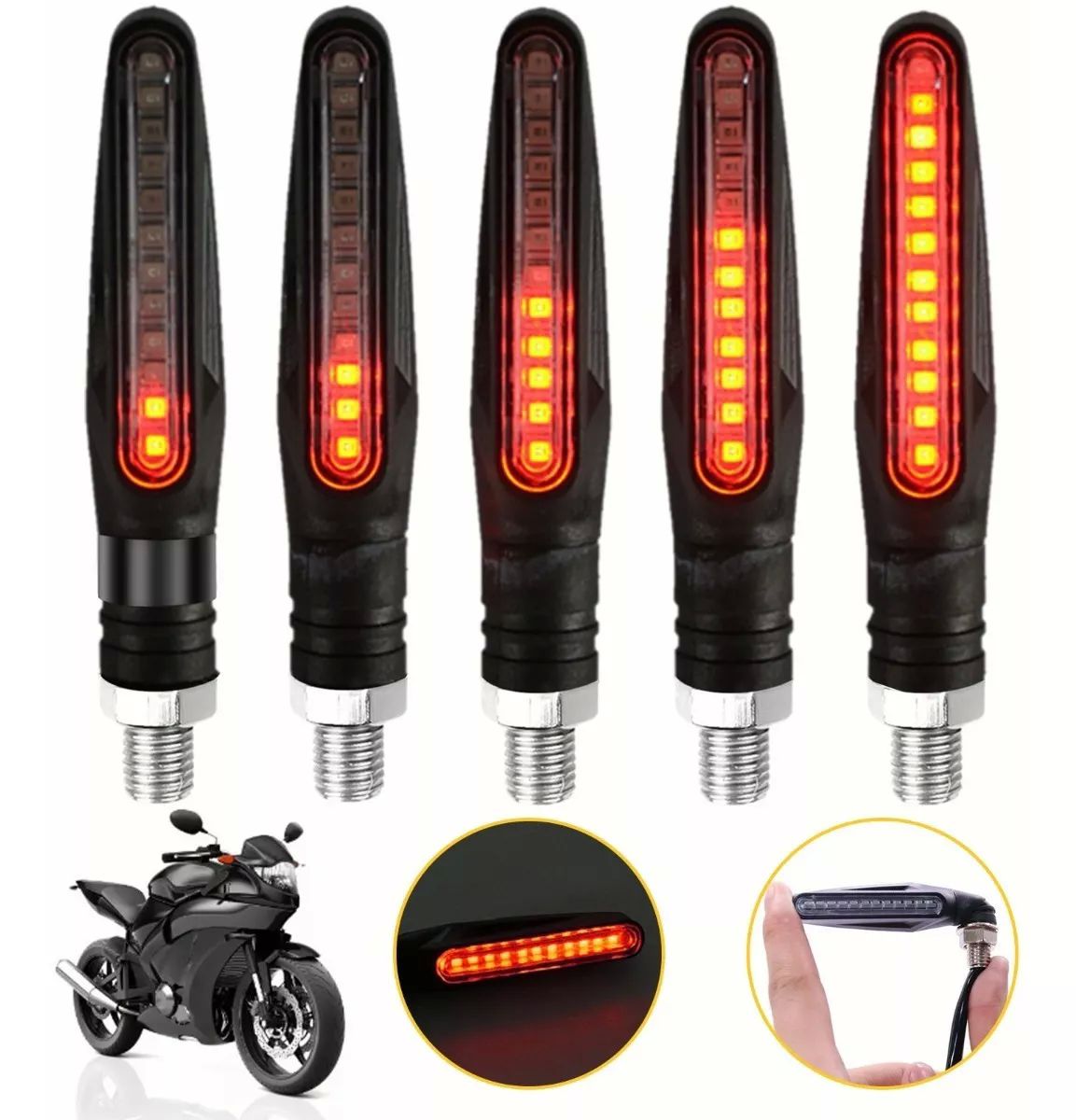4 Pz Secuencial Motocicleta Direccionales Led Indicador 12v