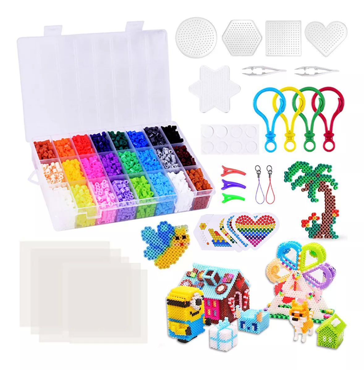 Hama Beads - Tubos De Planchado (4,300 Piezas, 24 Colores)