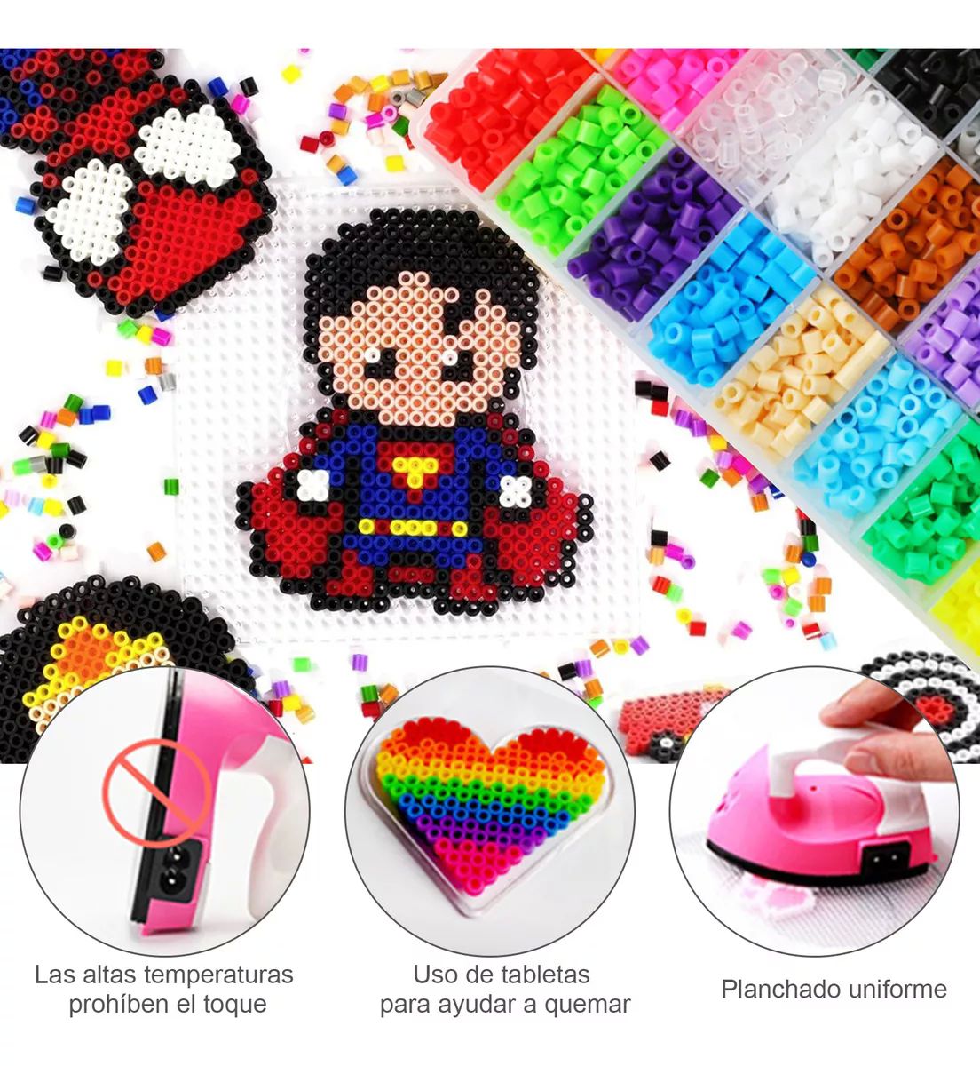 Hama Beads - Tubos De Planchado (4,300 Piezas, 24 Colores)