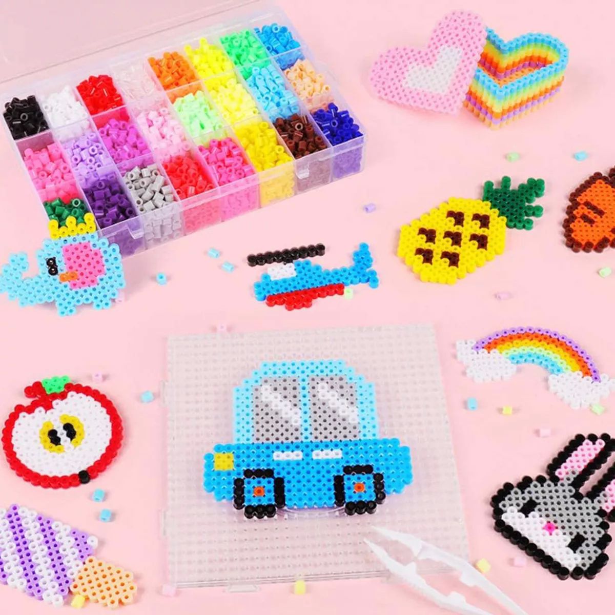 Hama Beads - Tubos De Planchado (4,300 Piezas, 24 Colores)