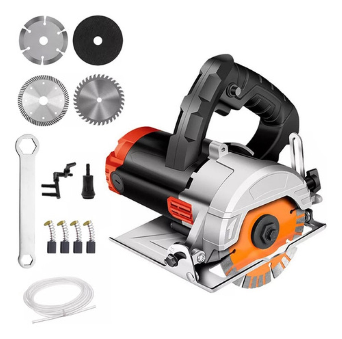 Sierra Circular Eléctrica Azulejo Cortador Madera 1600w Negro/Naranja