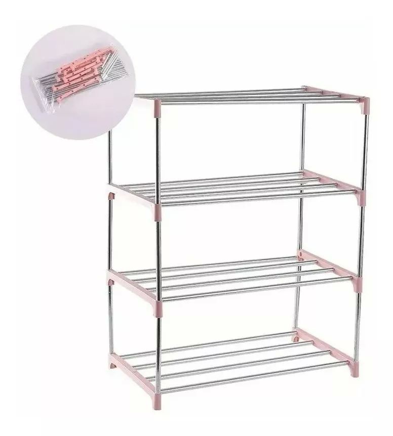 Mueble Organizador 4 Niveles Estantes Zapatera Portátil
