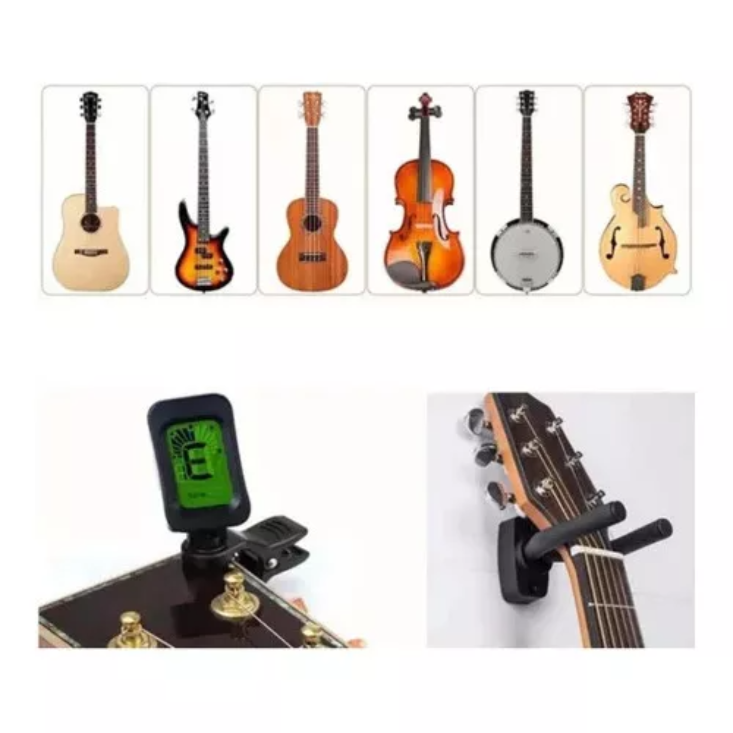 Kit De 66 Accesorios Para Cuerdas Guitarra Acústica Cuerdas