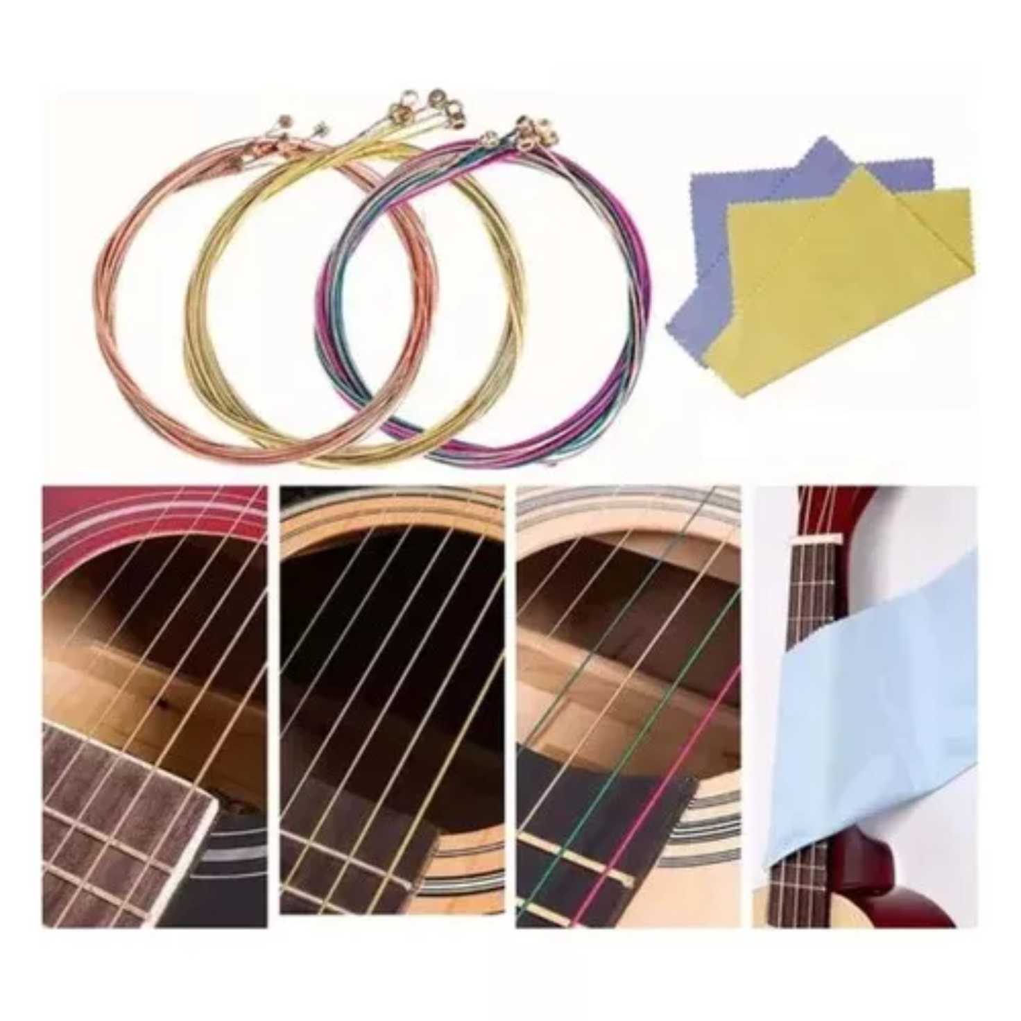 Kit De 66 Accesorios Para Cuerdas Guitarra Acústica Cuerdas