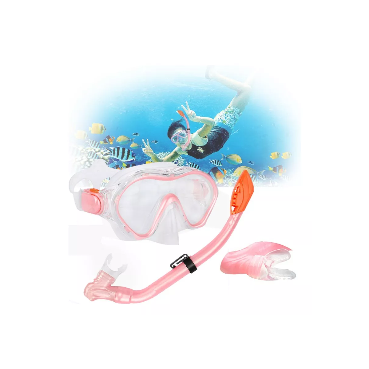 Gafas Anti Niebla Snorkel Mascara Buceo Buceo Snorkel Niño Rosa